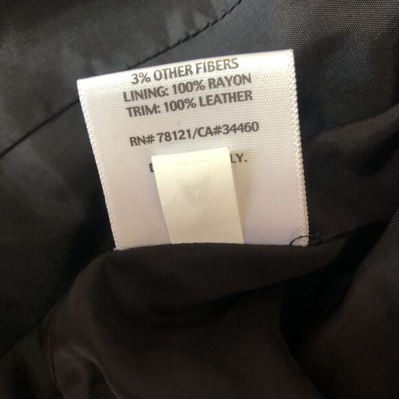 Eileen Fisher Womans Petite Med Tweed Linen Jacket Black Leather Trim Classic‎ - Picture 8 of 8